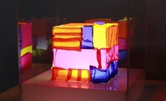 cubo colorato 2014 neon plexi 30x30x30